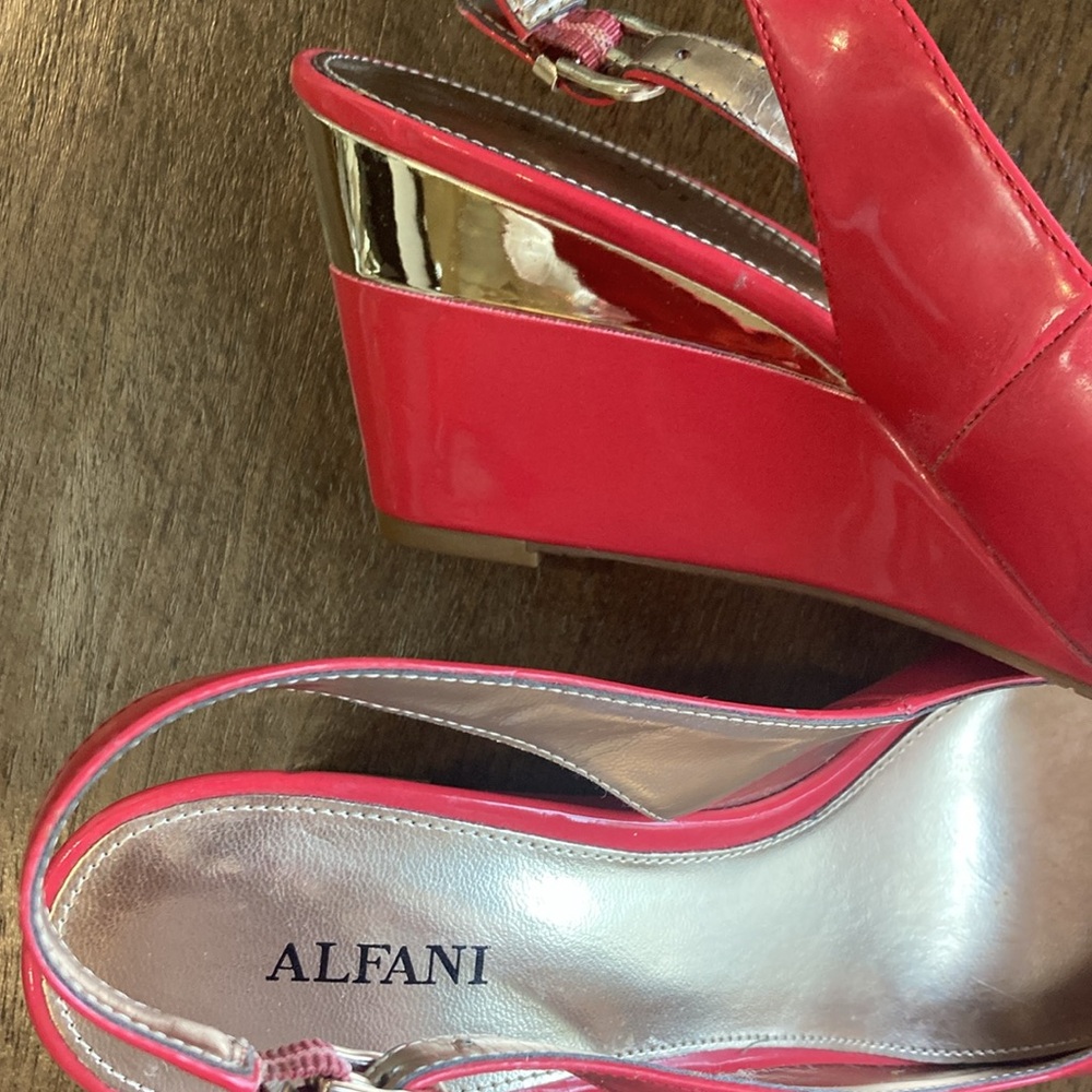 Alfani Bess Sling-Back Open Toe Wedge Heel Pumps   Size 7.5 - Picture 4 of 9